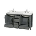 thumbnail image 5 of Wyndham Collection Wcs141460d-Qtz-Us3mxx Sheffield 60" Free Standing Double Basin Vanity, 5 of 7