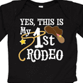 thumbnail image 4 of Inktastic Yes, This is My 1st Rodeo Cowboy Hat and Lasso Boys or Girls Long Sleeve Baby Bodysuit, 4 of 5