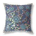 thumbnail image 4 of Amrita Sen Designs Amrita Sen Glory of Flowers Peacock Faux Suede Accent Pillow 20" x 20", 4 of 4