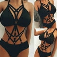 thumbnail image 4 of Seyurigaoka Women´s Sexy Underwear Black Backless Suit  Jumpsuit Underwear Pajamas, 4 of 6