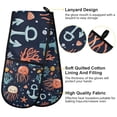 thumbnail image 2 of Yayeee Double Oven Mitt Kitchen Heat Resistant Baking 35" x7" Quilted Glove, Red Jellyfish, 2 of 6