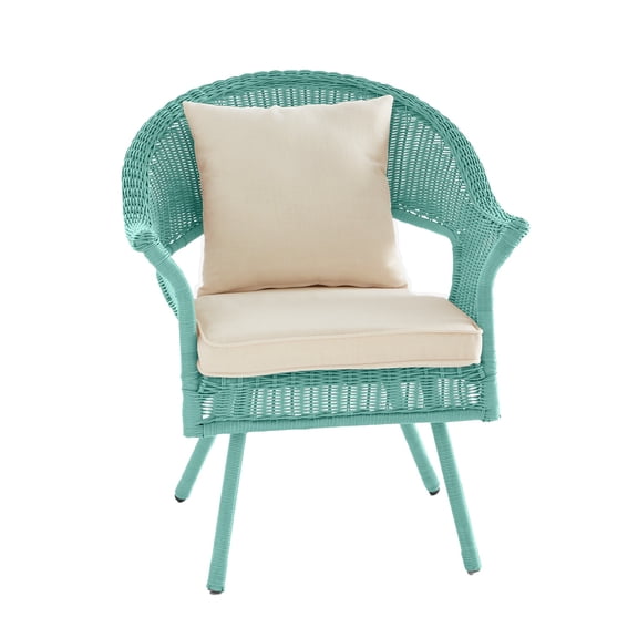BrylaneHome Roma Hand-Woven Resin Wicker Stacking Chair