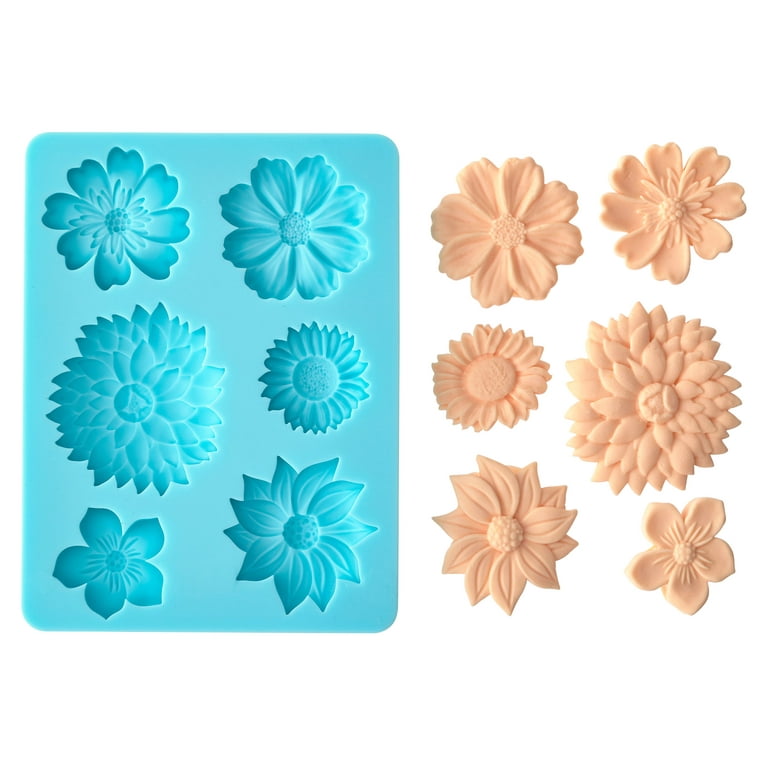 6 Pack: Flowers Silicone Candy Mold by Celebrate It®