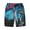thumbnail image 4 of Lsque Mens Swim Trunks Fantasy Mushrooms Pattern - Bathing Suit Compression Liner - Beach Swim Shorts Swimwear - (S-3XL) - Stretch Quick Dry -Large, 4 of 9