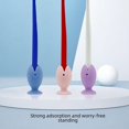 thumbnail image 1 of Portacepillos de dientes de silicona con forma de pez pequeño, bolsa de almacenamiento de cepillos de dientes, almacenamiento para baño e inodoro, ventosa, juego de artículos de tocador montado en la, 1 of 3
