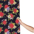 thumbnail image 3 of Shower Curtain, red rose flower Waterproof Fabric Plastic Shower Curtain, Drying Fast Bathroom Curtain with 9 Buttonholes, Ruffle Shower Curtain 60x72in, 3 of 8