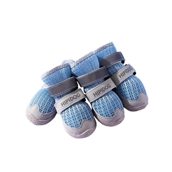 Breathable Mesh Dog Shoes, Non-slip Reflective Summer Pet Paw Protector Boots 8 Sizes for Small Medium Large Dogs Pavement Walking