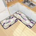 thumbnail image 7 of 2-Piece Kitchen Rugs Set Non-Slip Mats Carpet Floor for Kitchen, Bathroom (19.7"x27.6" & 19.7"x47.2") Ginkgo Leaves and Petals, 7 of 7
