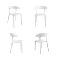 thumbnail image 3 of Novogratz Poolside Collection, Felix Stacking Dining Chairs, Indoor/Outdoor, 2-Pack, White, 3 of 12