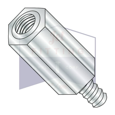 

4-40 x 1/4 1/4 OD Hex Standoffs (Male-Female) | Brass | Nickel (Quantity: 500)