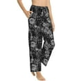 thumbnail image 2 of Balery Black Cats In A Garden print Women's Pajama Pants,Ultra Lightweight Pjs,Lounge Pant-X-Large, 2 of 9