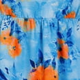 thumbnail image 4 of Mujeres Cuello Redondo Vestido Impreso Casual de Manga Corta Ligero Tejido Fluido para el Uso Diario de Primavera Verano, 4 of 7
