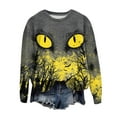 thumbnail image 6 of Godom Halloween Womens Sweatshirts Pumpkin Graphic Long Sleeve Tops Fall Winter Clothes Crewneck Cozy Outfits Pullover Fashion, 6 of 6