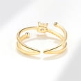 thumbnail image 4 of YYKihy Japan And South Version Of The Fashion Design Star Track Zirconia Ring Female Flash Diamond Intertwined Openings Ladies Ring, 4 of 6