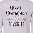 thumbnail image 4 of Inktastic Great Grandmas Favorite- Heart Great Grandchild Long Sleeve Youth T-Shirt, 4 of 5