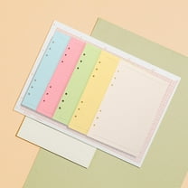 TEHAUX 3Pack A5 Lined Refill Paper for Loose Leaf Paper Colored Document Writing