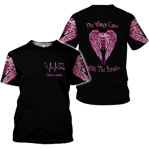 Custom Er Nurse Shirts for Women Future Nurse Shirt 3D Nursing Shirts for Nurses Emergency Nurse Shirt CNA Shirts CNA Shirt (S)