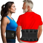 RiptGear Back Brace for Back Pain Relief and Support for Lower Back Pain - Lumbar Support and Back Pain Relief - Lumbar Brace and Back Support Belt for Men and Women - Black (XL)