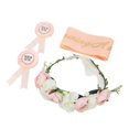 thumbnail image 4 of Baby Shower Tiara Baby Shower Strap Badge Eternal Wreath Floral Headpiece Set Decoration Photo Props for Baby Shower Party, 4 of 5