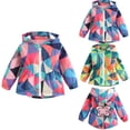 thumbnail image 3 of Atogsazn Toddler Baby Boys Girls Jacket Kids Cute Print Zip Up Windproof Coat Spring Fall Clothes Outerwear Fashion 03-Green 3-9 Months, 3 of 3
