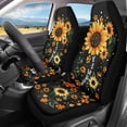 thumbnail image 2 of Uorisanigo Sunflower Car Front Seat Covers Waterproof Breathable Front Seat Cover Auto Interior Accessories 2 Pcs Set Protection Interior Accessories Universal Fit Most Cars, 2 of 7