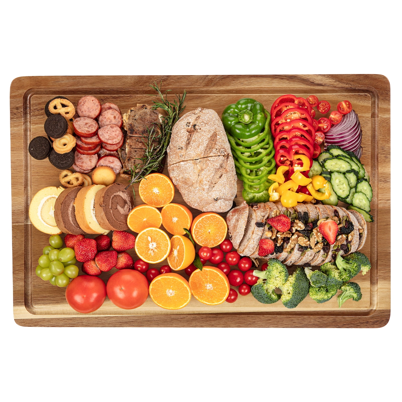 AOILE 18" x 12" Acacia Wood Cutting Boards, 1" Thick Cutting Board for kitchen, Homes & Garden