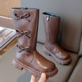 thumbnail image 4 of Staki Girls Combat Boots Girls Knee High Boots Fall Boots Winter Snow Tall Boot Dress Shoes For Toddler Little Kid Big Kid(Brown,11 Little Kid), 4 of 9