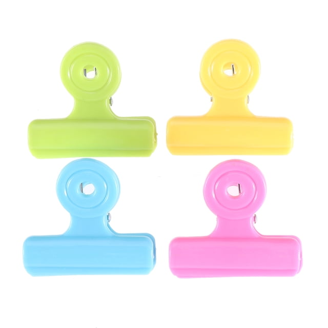 Shisuyan 16pcs Plastic Clips Bag Clips File Ticket Holder Student Test Paper Clips Food Snack Sealing Clip for Office School Home (Random Color)