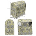 thumbnail image 5 of Grey and Yellow Lounger Chair Bag, Bohem Design with Flowers Leaves Swirls and Dots Image, High Capacity Storage with Handle Container, Lounger Size, Black and White, by Ambesonne, 5 of 5