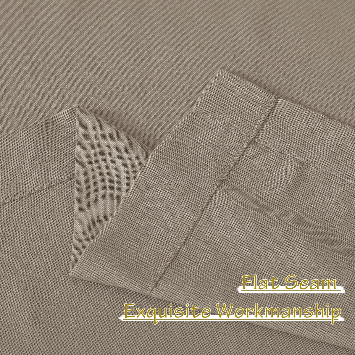 NICETOWN Flax Linen Curtains for Bedroom 84 inches Long, Thick Linen Curtains Hook Belt/Backtab/Rod Pocket Light Filtering Drapes, 50"x 84", Taupe, 2 Panels
