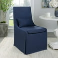 thumbnail image 4 of Uttermost Coley Farmhouse Style Wood and Fabric Armless Chair in Blue, 4 of 7