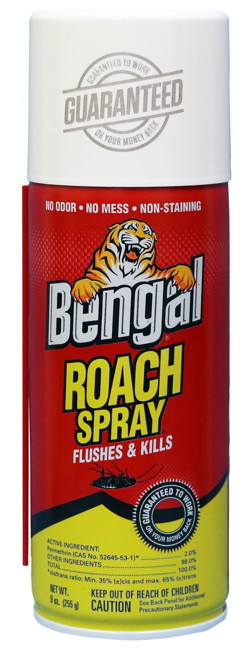 Bengal Roach Spray, Odorless Stain-Free Dry Spray, 9 Oz. Aerosol Can