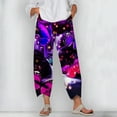thumbnail image 2 of CLOOCL Oversize Trousers Butterfly Pattern Print Ankle Slit Pant Wide Plus Size Women Casual Pants, 2 of 6