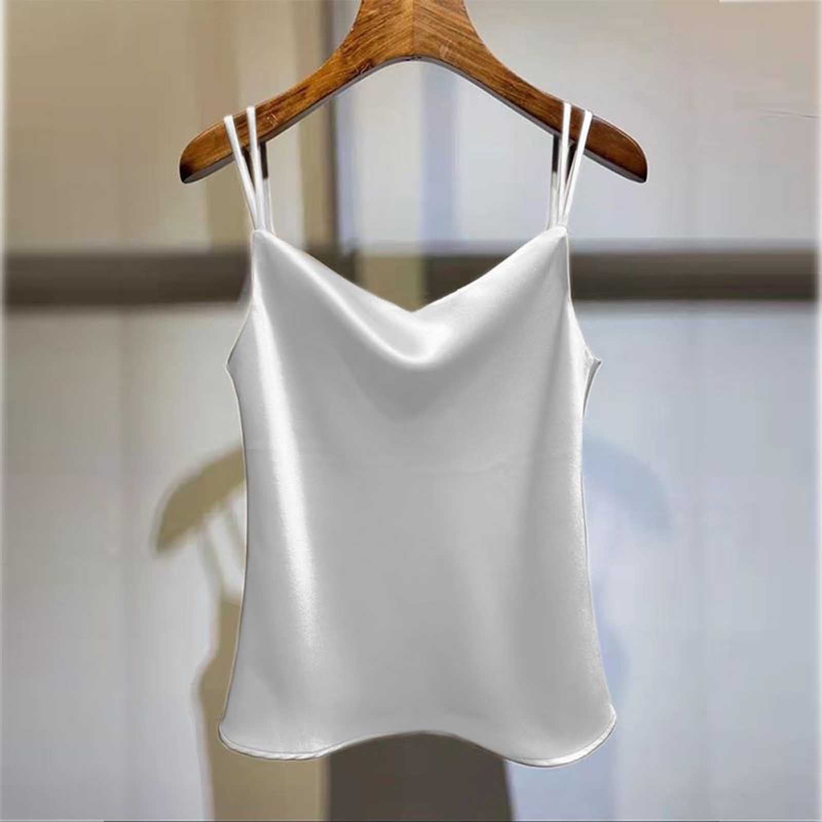 Camisole Tops For Women Sevevn Women's Satin Silk Camisole Double