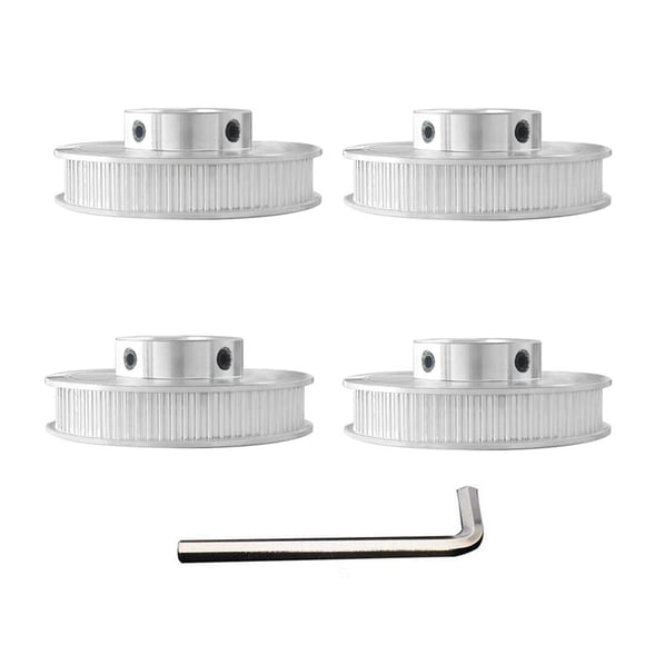 4 piezas de 5 mm de diámetro 80T GT2 polea rueda síncrona GT2 polea de correa de distribución 80 dientes compatible con impresora 3D Voron 2.4 correa de 6 mm de ancho