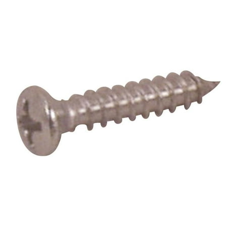 

642 12 x 1 in. Oval Head Self-Tapping Screw Stainless Steel - Pack of 4