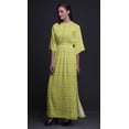thumbnail image 4 of Bimba Rayon Ogee Ikat Ladies Long Gown Boho Beach Cocktail Party Maxi SlitÂ&nbsp;Dress-XX-Large, 4 of 6