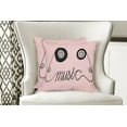 thumbnail image 4 of Ambesonne Pink Throw Pillow Cover 2 Pack, Music Cassette Tape Art, 18", Pink Black, 4 of 6
