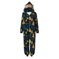 thumbnail image 5 of Odeerbi Christmas Onesie Pajamas for Family Holiday Sleep Jumpsuit Long Sleeve Family Christmas Pajamas Matching Sets Mom Fashion Lattice Print Plush Jumpsuit Sleepwear PJs Set Black, 5 of 6