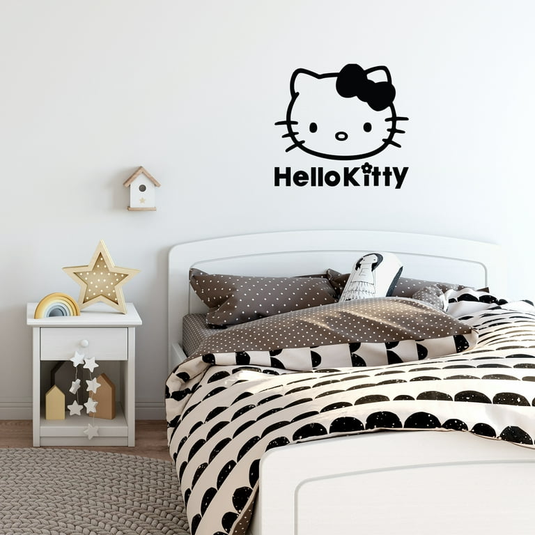Cute Hello Kitty Cartoon Mural Decals Art Home Decor Removable DIY Wall  Sticker