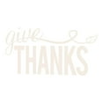 thumbnail image 3 of Give Thanks with Leaf Vinyl Lettering Wall Decal Sticker Fall Decor Thanksgiving Decals - Size: 10"H x 20"L - Color: Ivory, 3 of 5