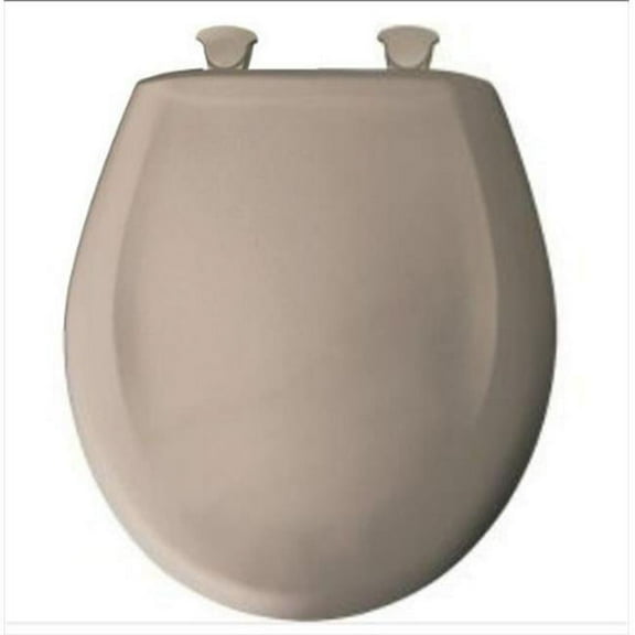 Church Seat  Slow Close STA-TITE Round Closed Front Toilet Seat in Fawn Beige