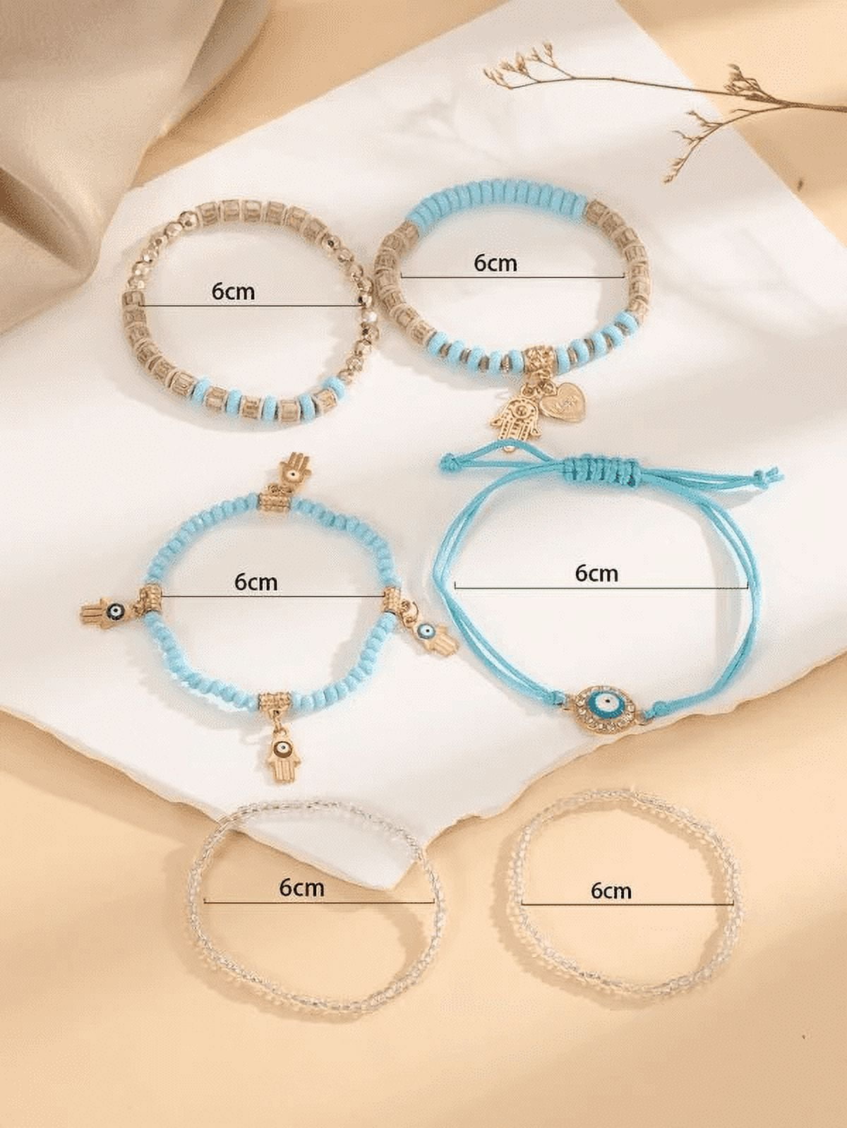 SEARIPE 3 Pcs Beaded Bracelets Set Tree Charm Jewelry Boho Multilayer  Stackable Bracelets for Women Girls Coffee
