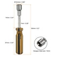 thumbnail image 2 of Uxcell Metric Nut Driver 12mm Non-Magnetic 6 Point Hexagon Socket Wrench Screwdriver with Anti-Slip Handle, 2 of 6