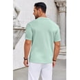 thumbnail image 5 of COOFANDY Mens Knitted Shirts Vintage Short Sleeve Textured Shirts Summer Regular Fit Lightweight Cruise Shirts, 5 of 6