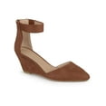 thumbnail image 1 of Journee Collection Womens Kova Faux Suede Wedge Heels Tan 6 Medium (B,M), 1 of 3
