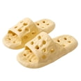 thumbnail image 6 of HNMKIU Unisex Openwork Bath Slippers for Couples Water Friendly for Outdoor Shower and Indoor Home Comfort Women's Slippers Yellow,37, 6 of 6