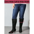 thumbnail image 5 of Women's Extra Wide Calf Knee High Boots Stiletto Heeled True Wide Width Plus Size Knee-High Boot Comfort Pointed Toe Tall Long Boots for Women., 5 of 7