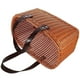 thumbnail image 2 of Picnic Shopping Basket Rectangular Chocolate 13×8.7×7.5in Carrying 1Pack, 2 of 5