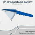 thumbnail image 6 of Ktaxon 12 x 10 Ft  Manual Retractable Patio Awning,  Adjustable Outdoor Awing Sunshade Shelter with Aluminum Alloy,  280g/m² UV & Water-Resistant Fabric for Deck, Balcony - Blue, 6 of 9